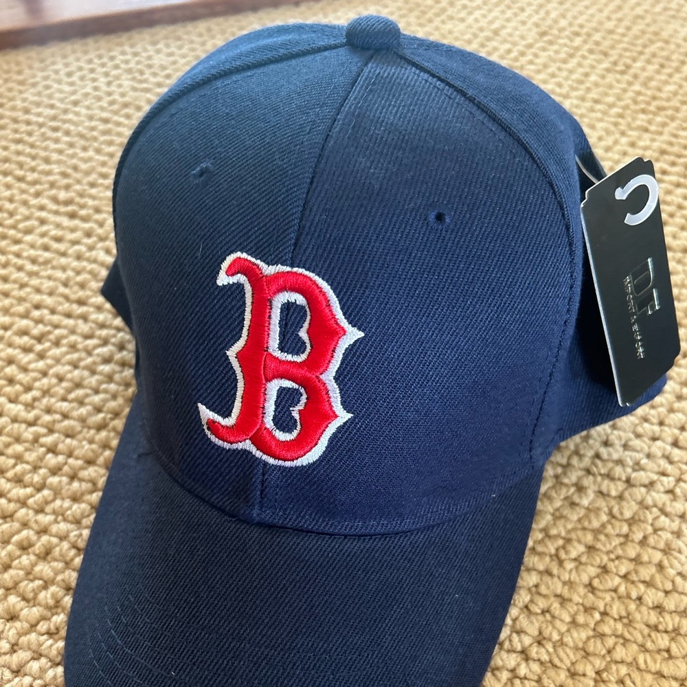 Boston Red Sox Ball Cap Hat Navy and Red DF import and export